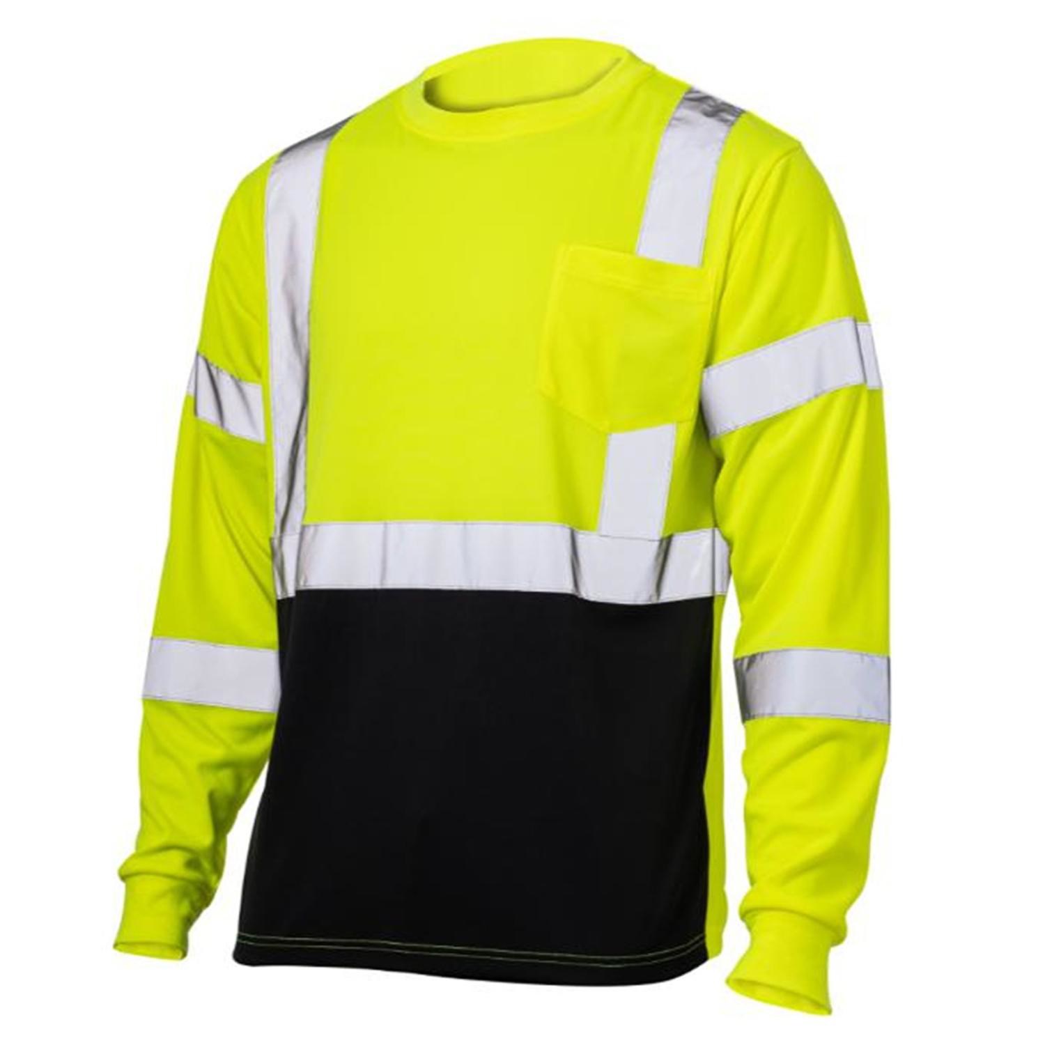 3.8 Oz. Polyester Class 3 Color Block Reflective Tape Safety T-Shirt with Pocket 2