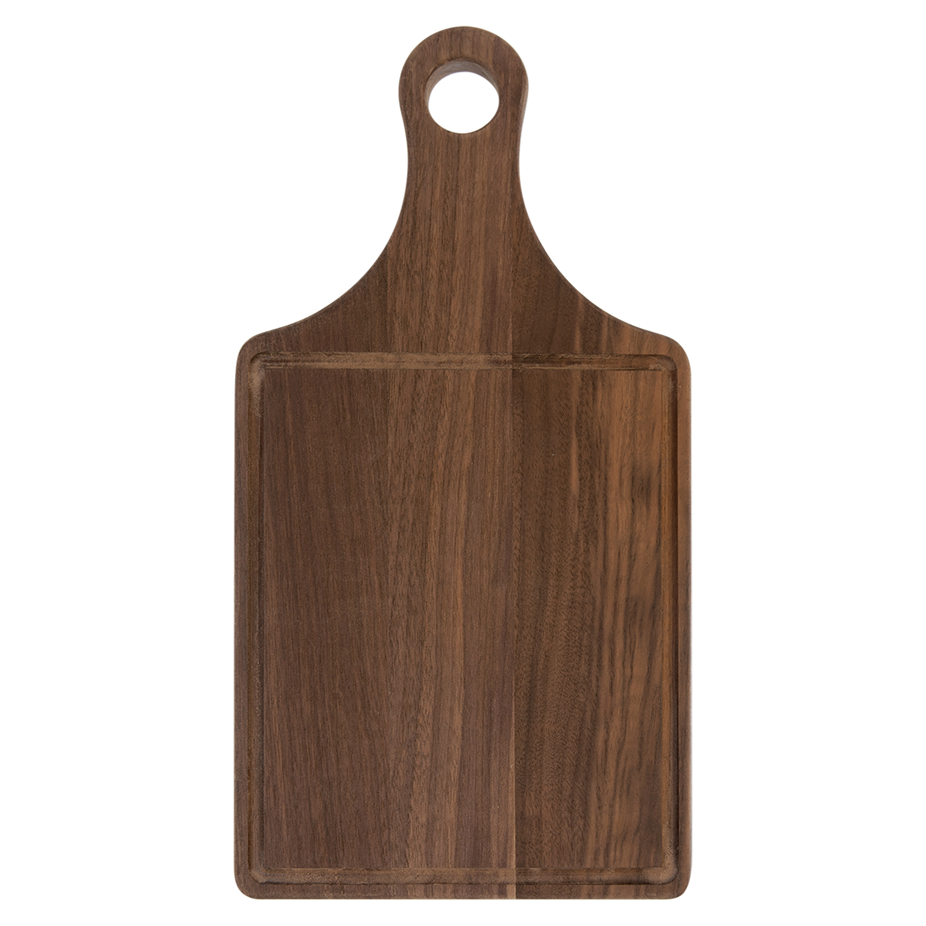 13" x 7" Walnut Paddle-Shaped Cutting Board with Juice Groove 4