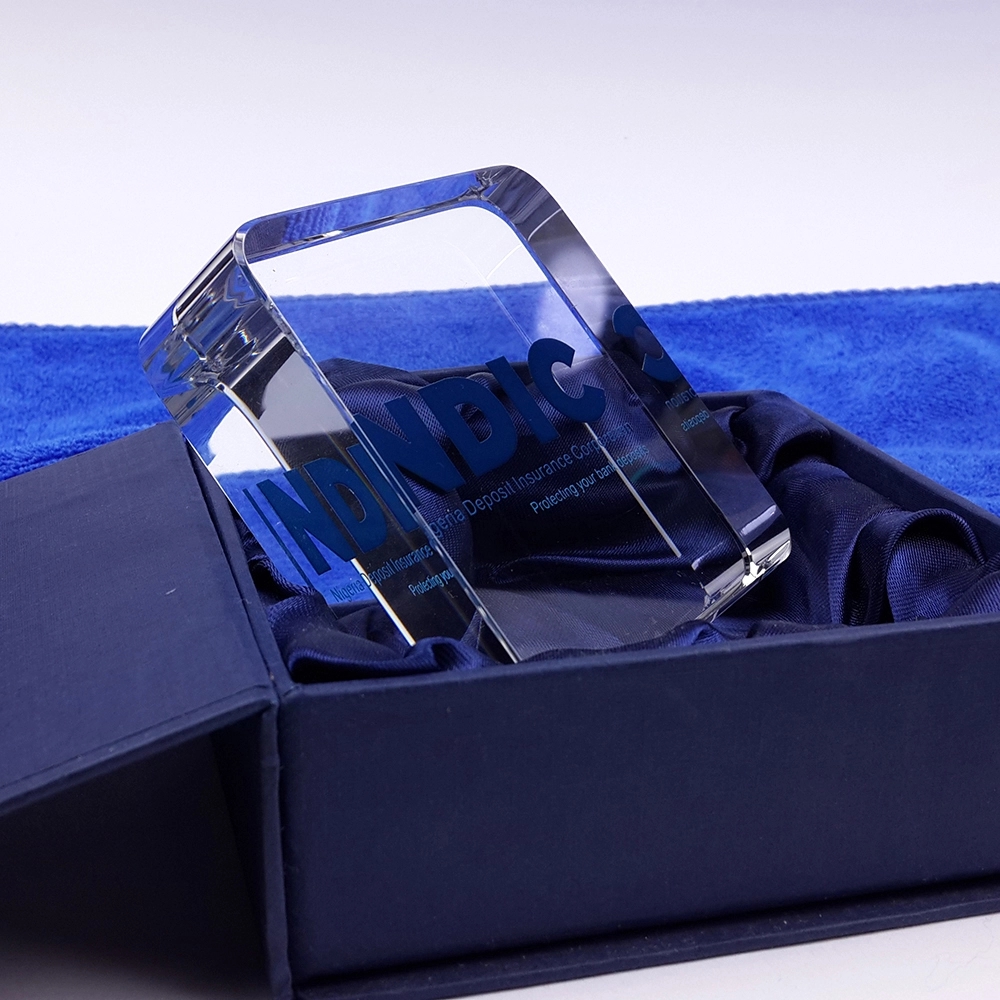Custom Crystal Square Paperweight 7
