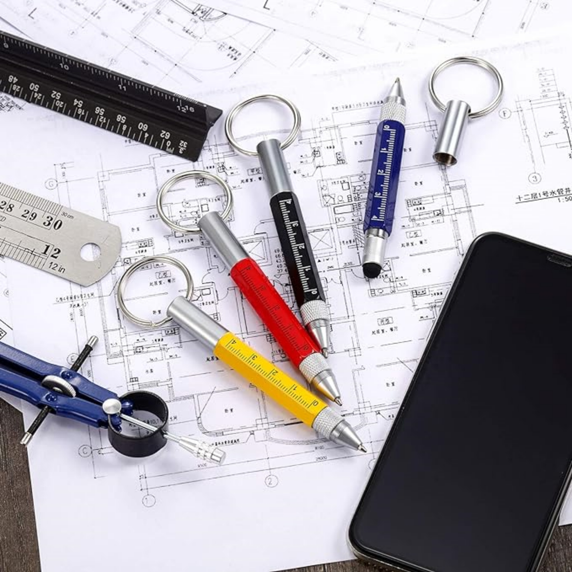 6 In 1 Multitool Tech Tool Pen WithKey Ring 2