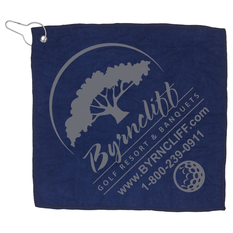 "THE WEDGE" Recycled RPET 300 GSM Heavy Duty Golf Towel - 12" W x 12" H 10