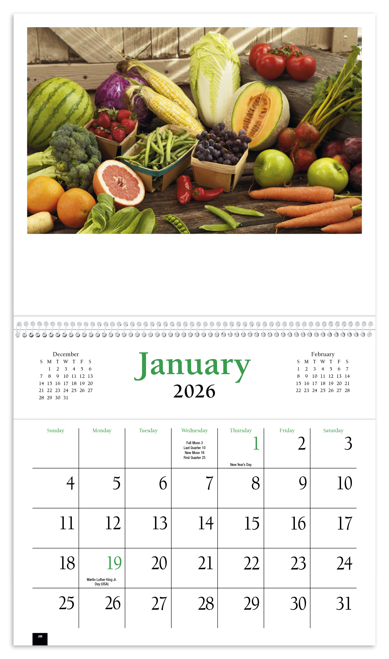 HotLine® Products Pocket Cookbook Calendar 4