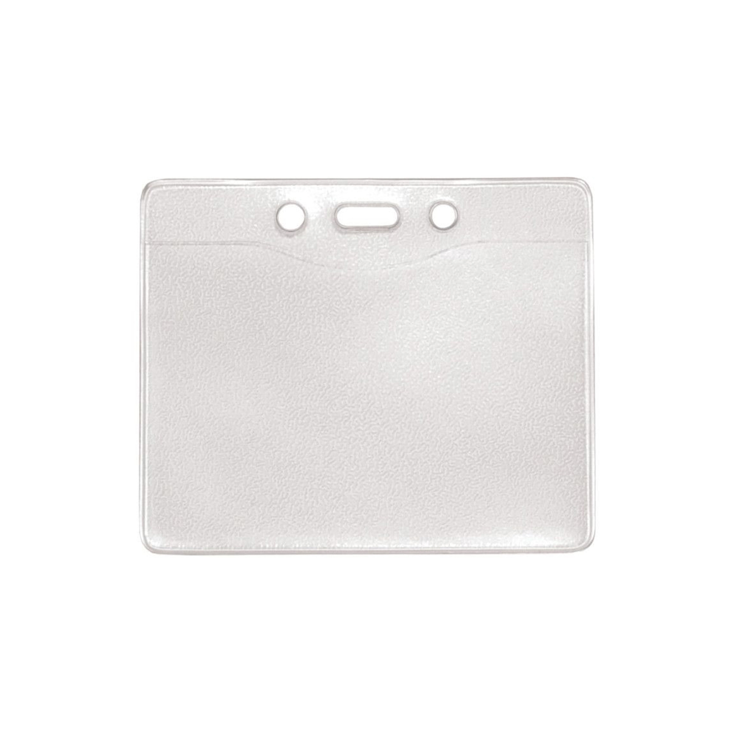 Horizontal Top-Load Clear Vinyl Badge Holder w/ Slot & Chain Holes 2