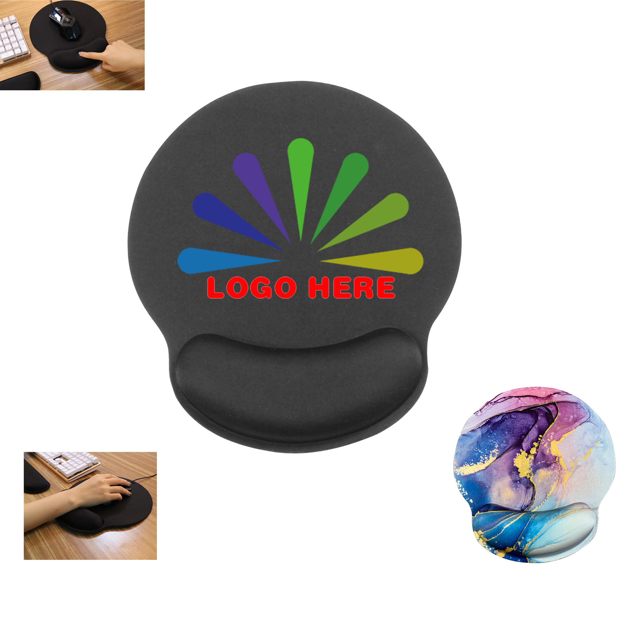Memory Foam Full Color Wrist Support Mouse Pad MOQ50 2