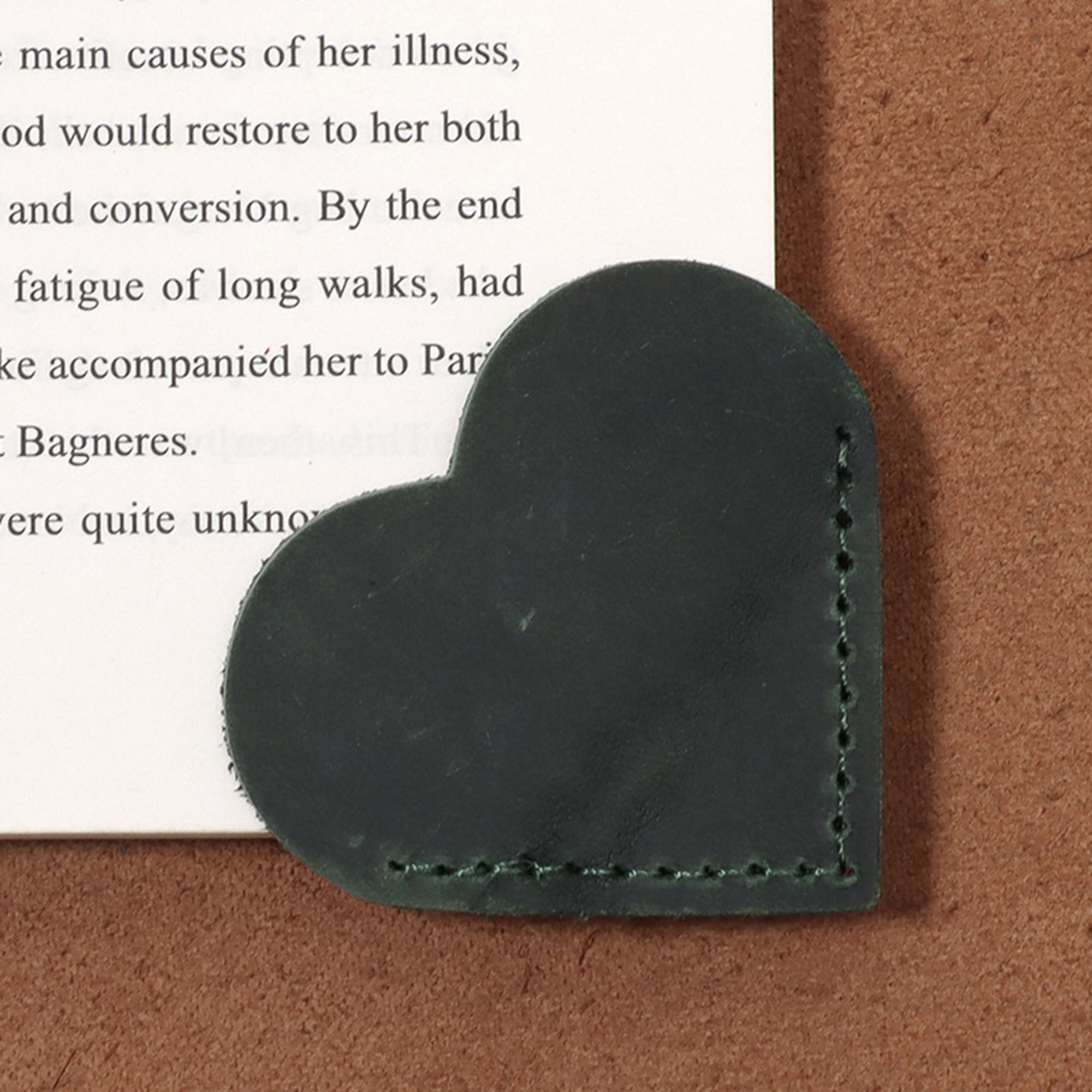 Genuine Leather Heart Shaped Bookmark 2