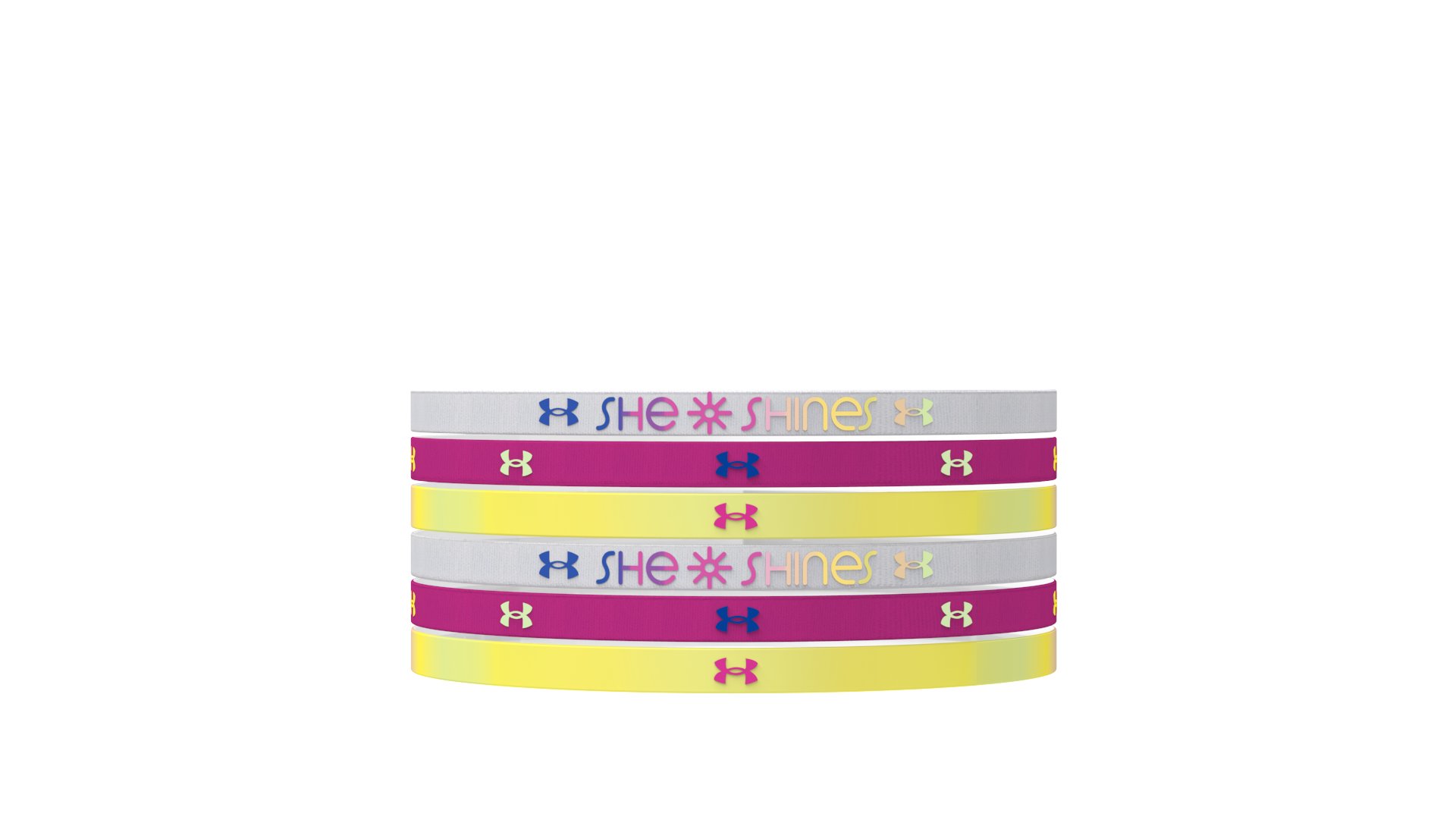 UA Graphic Girls' 6 Pack Headbands 24