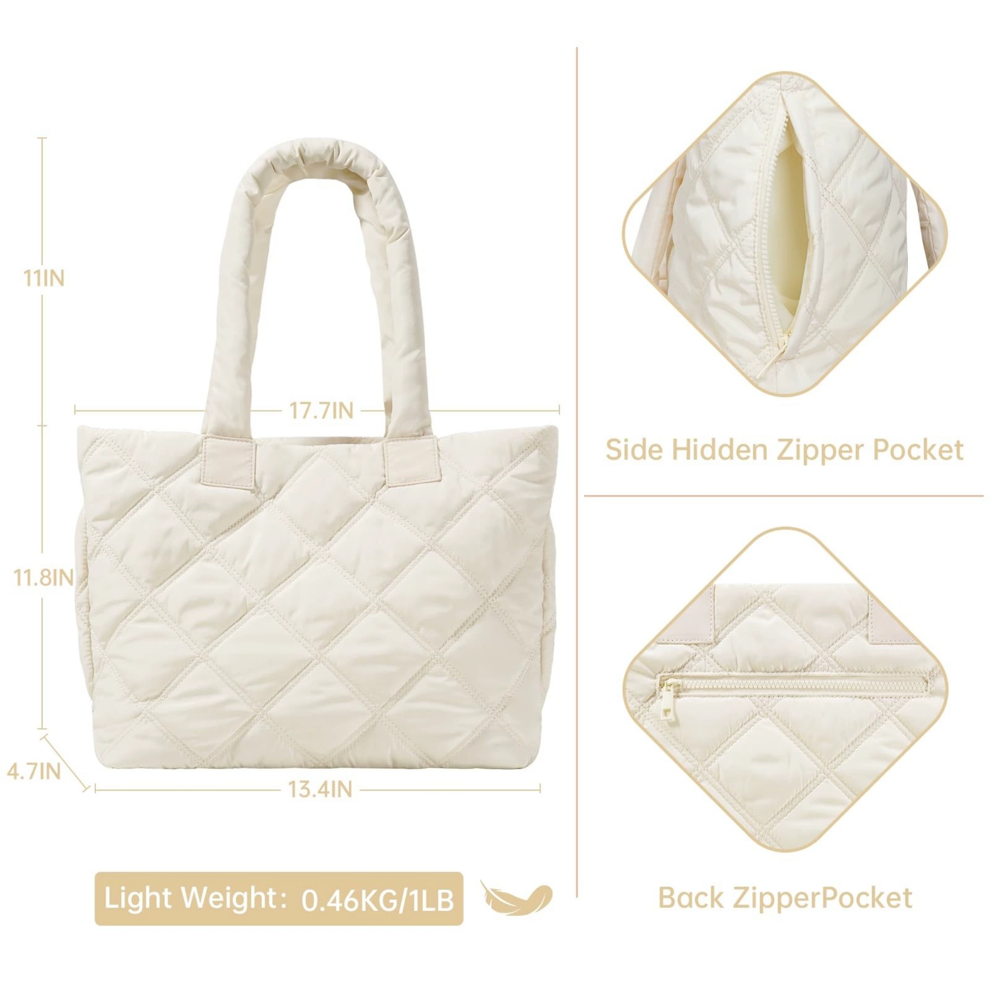 Quilted Tote Bag 4