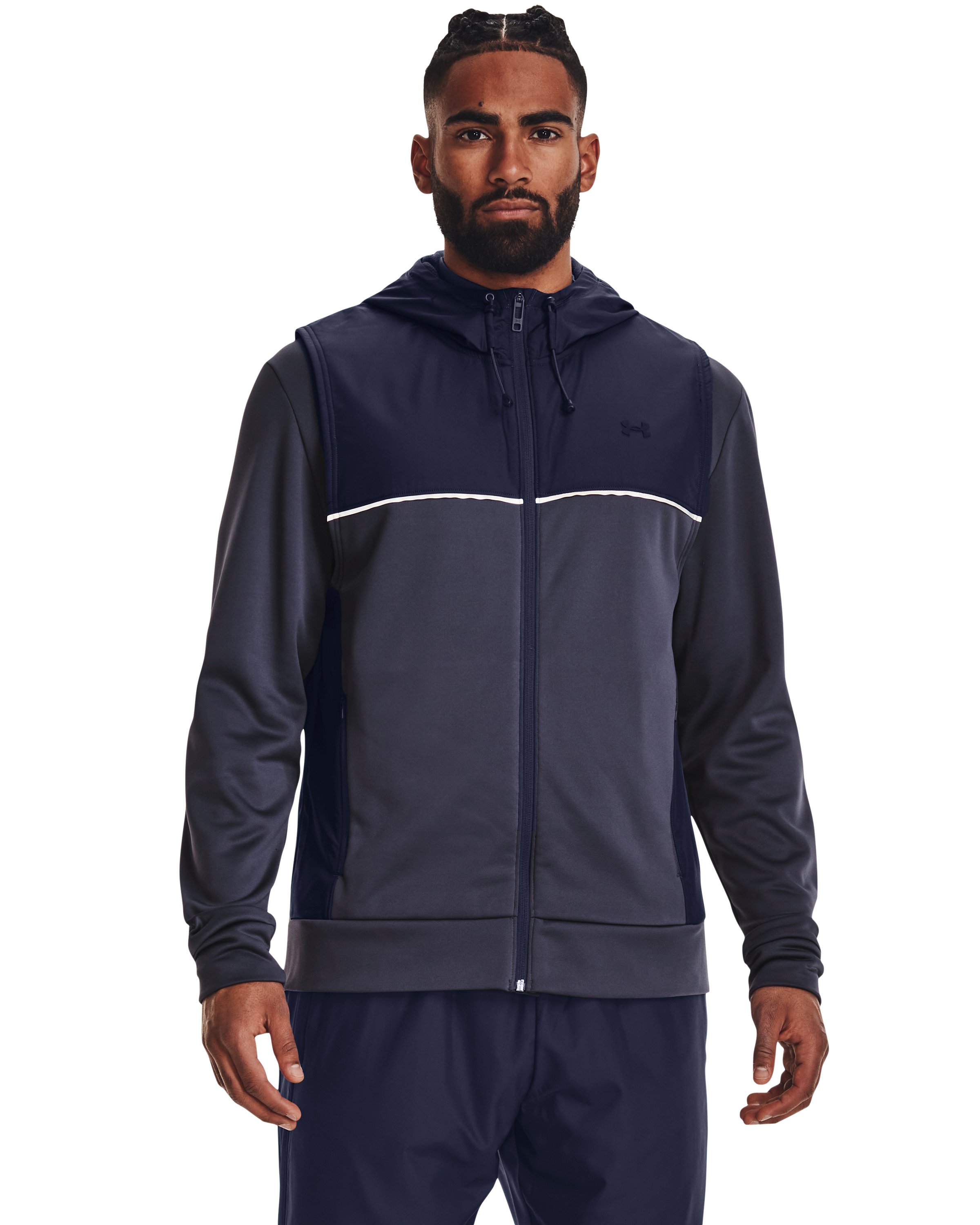 Men's Armour Fleece Storm Hooded Vest  2