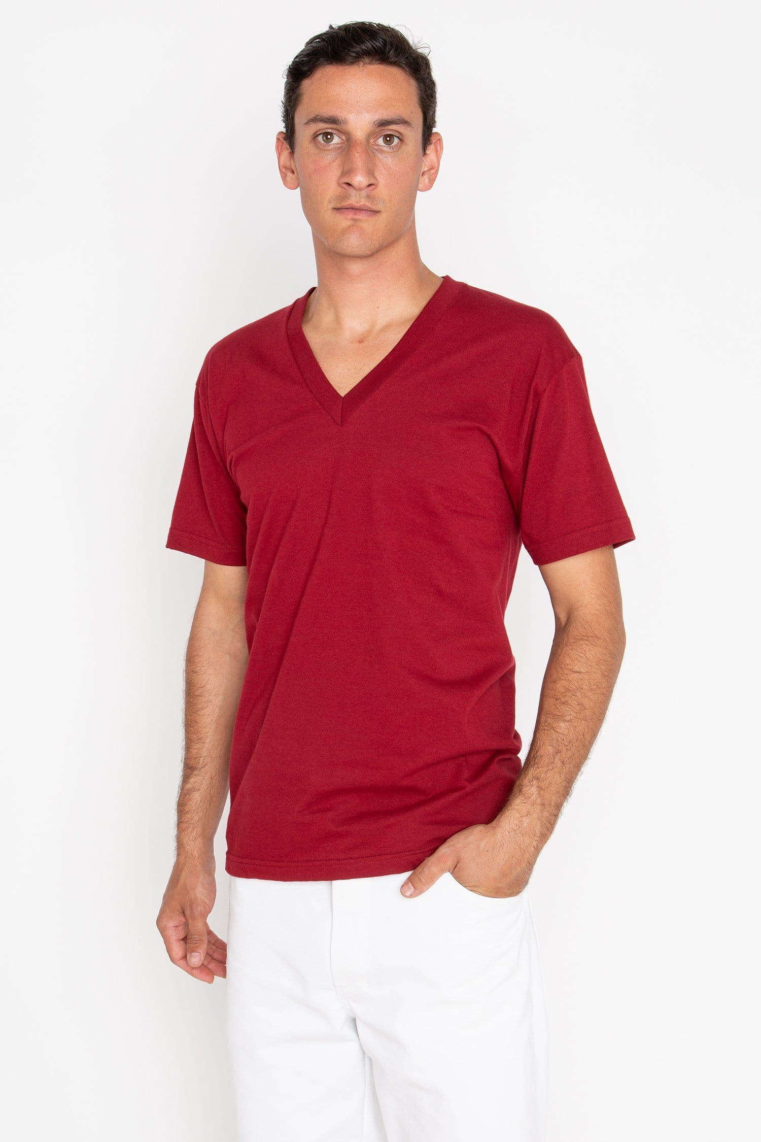 4.3 OZ FINE JERSEY V-NECK 10