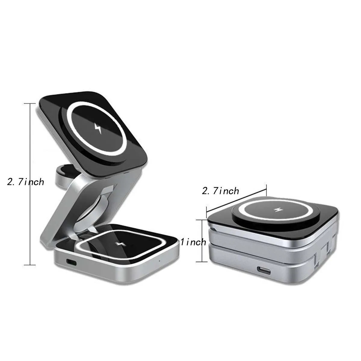 3in1 Adjustable Foldable Magnetic Wireless Charging Station 5