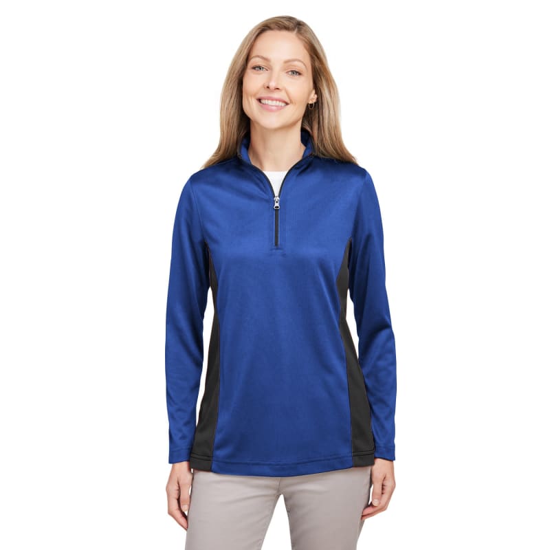 Harriton Ladies' Flash Snag Protection Plus IL Colorblock Quarter-Zip 20