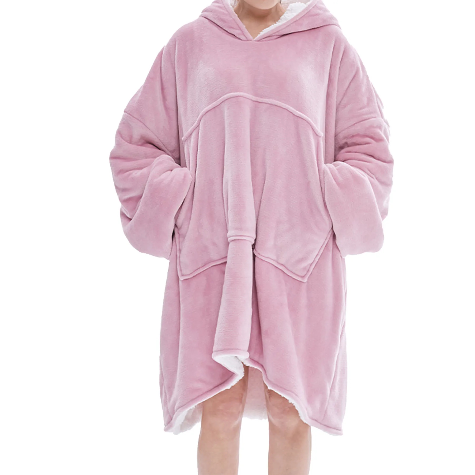 Flannel Hooded Lazy Blanket 12