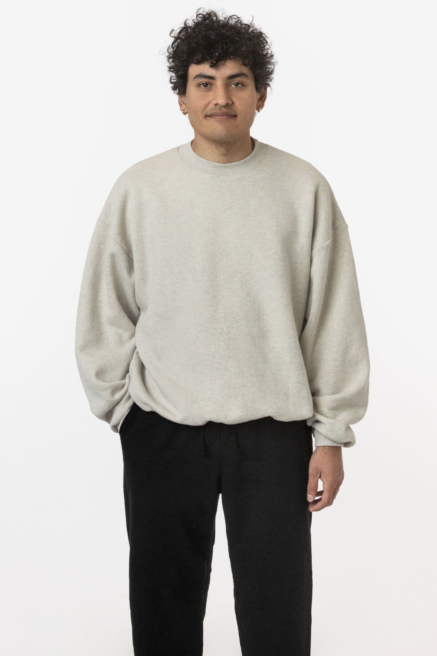 12 OZ MID-WEIGHT FLEECE WIDE CREW 3