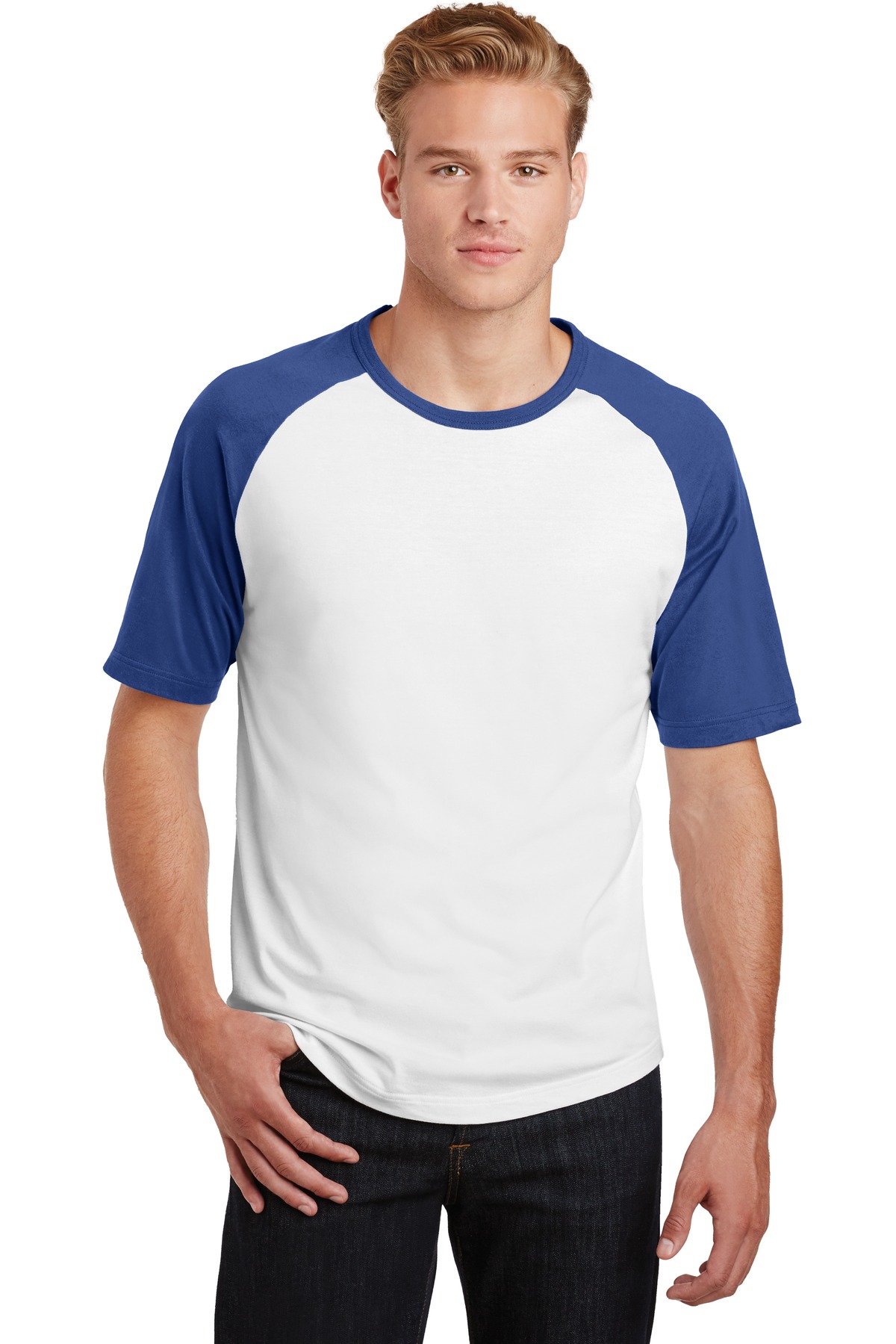 Sport-Tek Short Sleeve Colorblock Raglan Jersey. T201 35