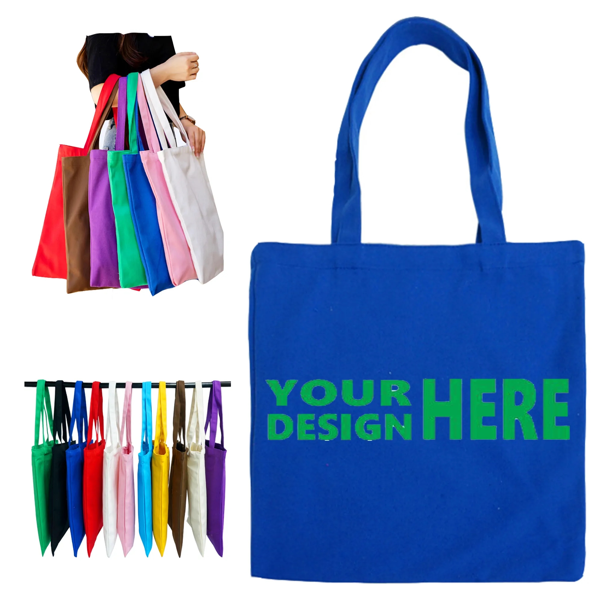 Cotton Canvas Tote Bag, custom tote bag with logo imprint 7