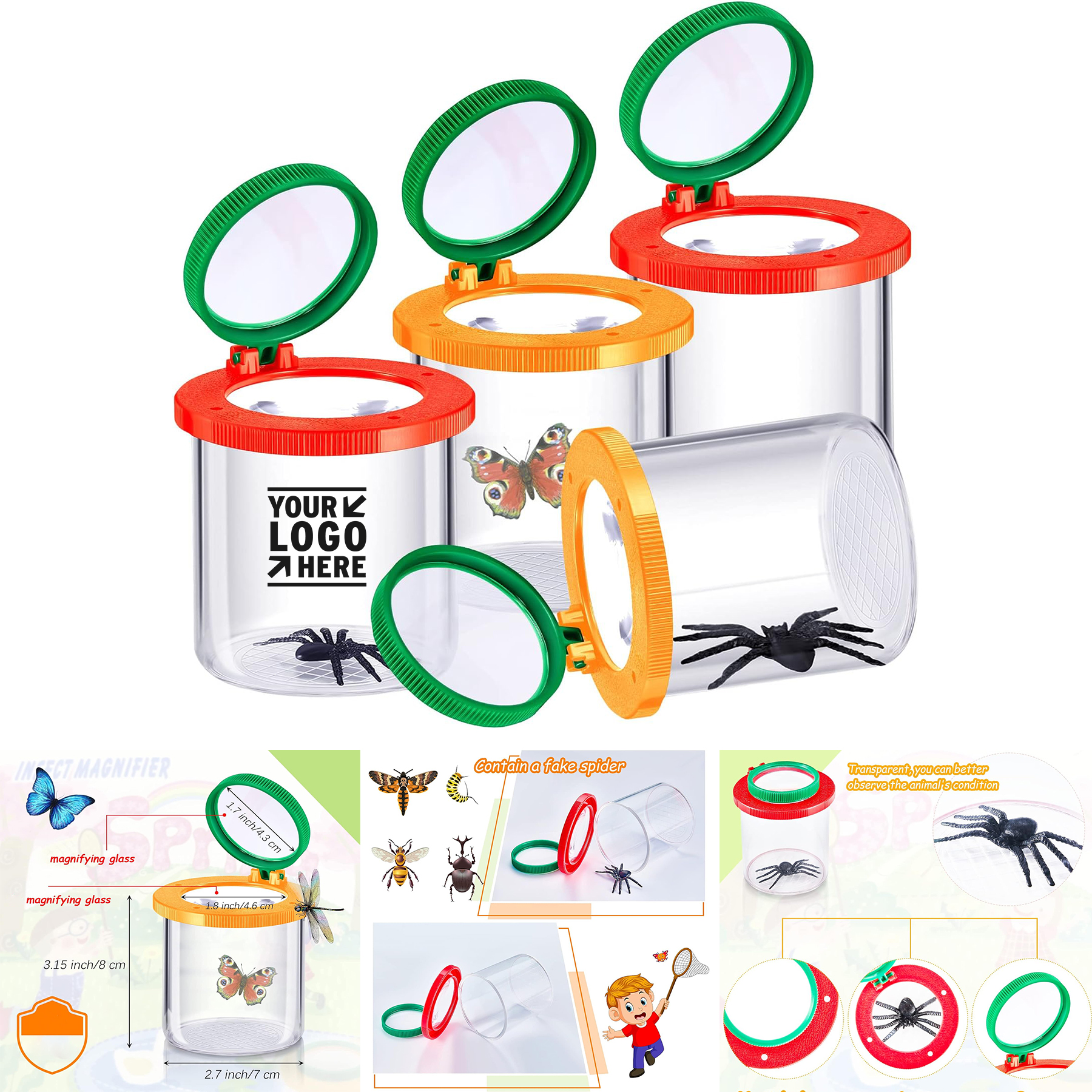 Bug Viewer Jar Magnifier Backyard Explorer Insect Catcher Science Kit for Kids Critter Cage Box