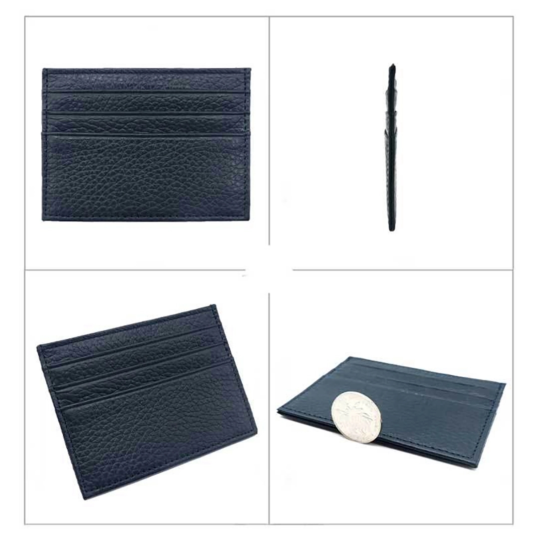 Genuine Leather Slim Card Case Wallet 8