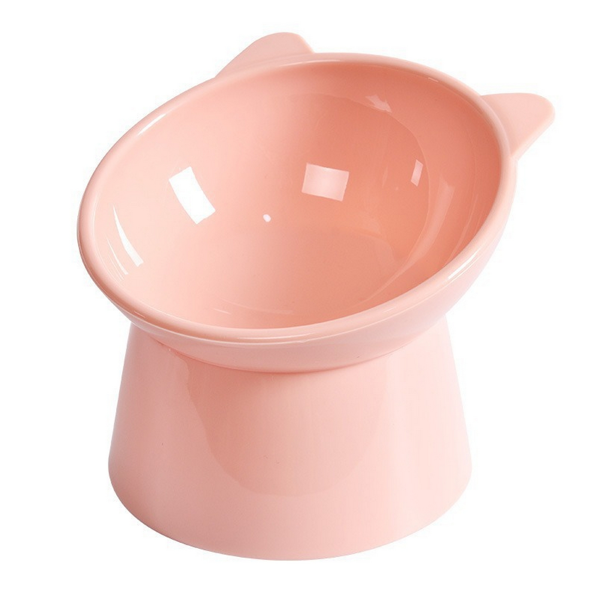 Pp Plastic Pet Cat High Foot Neck Guard Oblique Bowl 6
