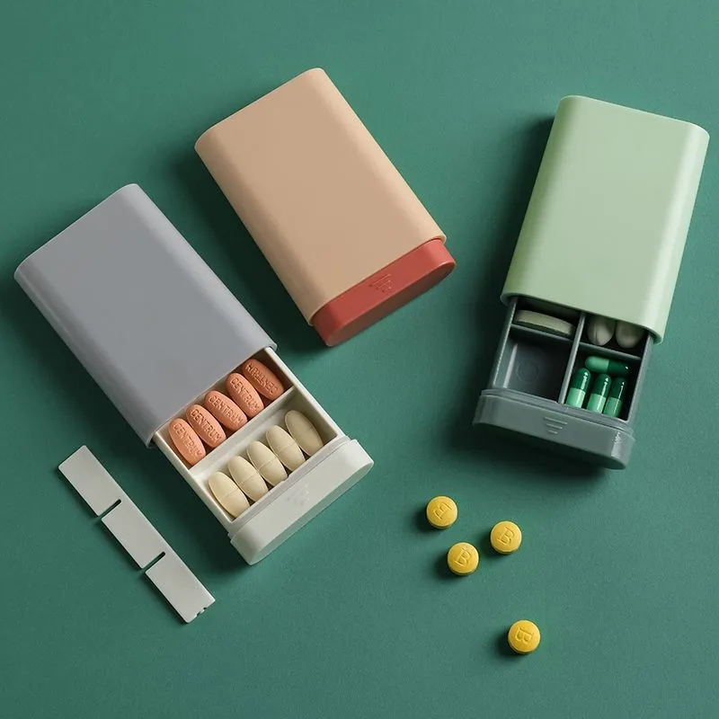 Weekly Pill Box Portable Pocket Wallet Drawer Pusher 2