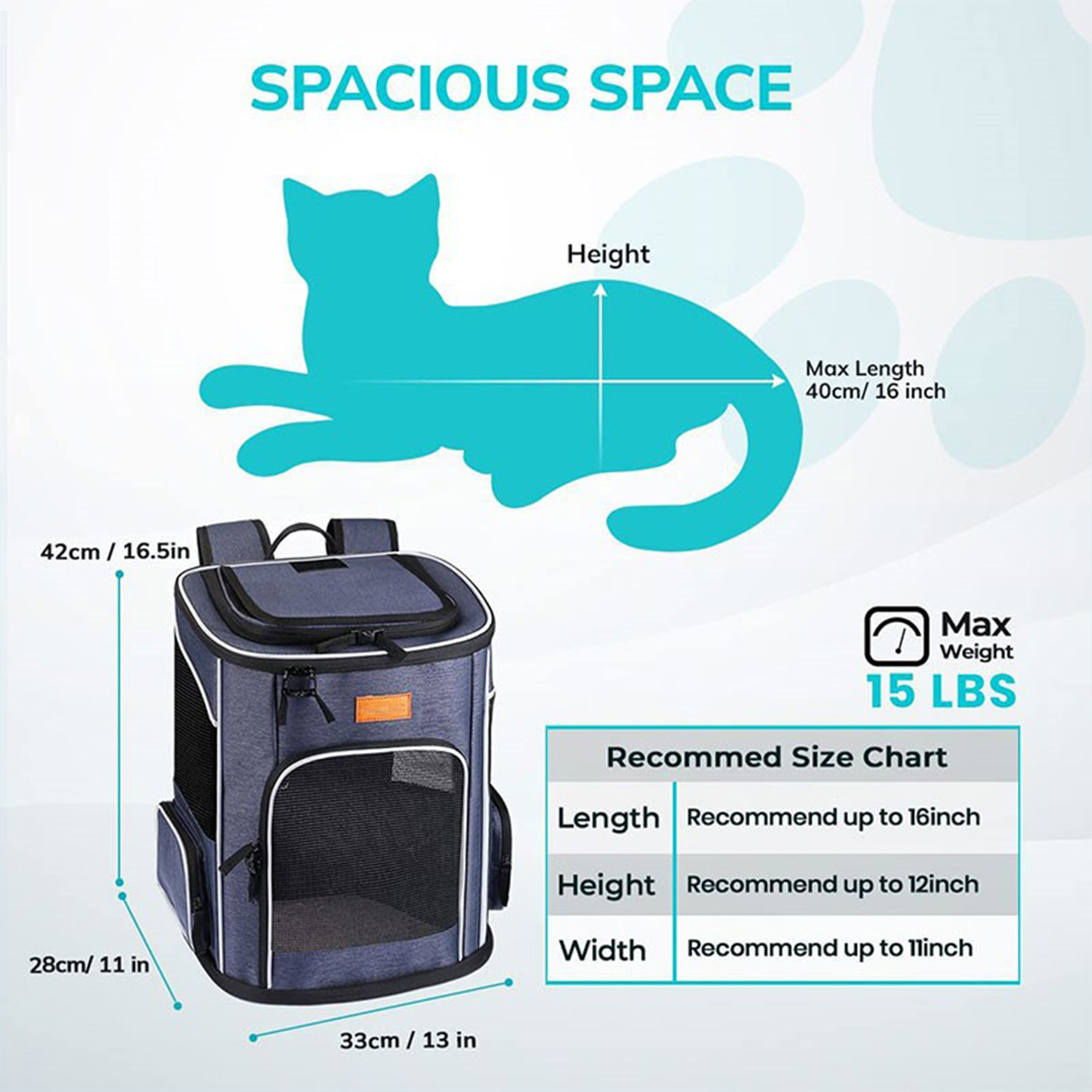 Oxford Portable Breathable Pet Backpack 3
