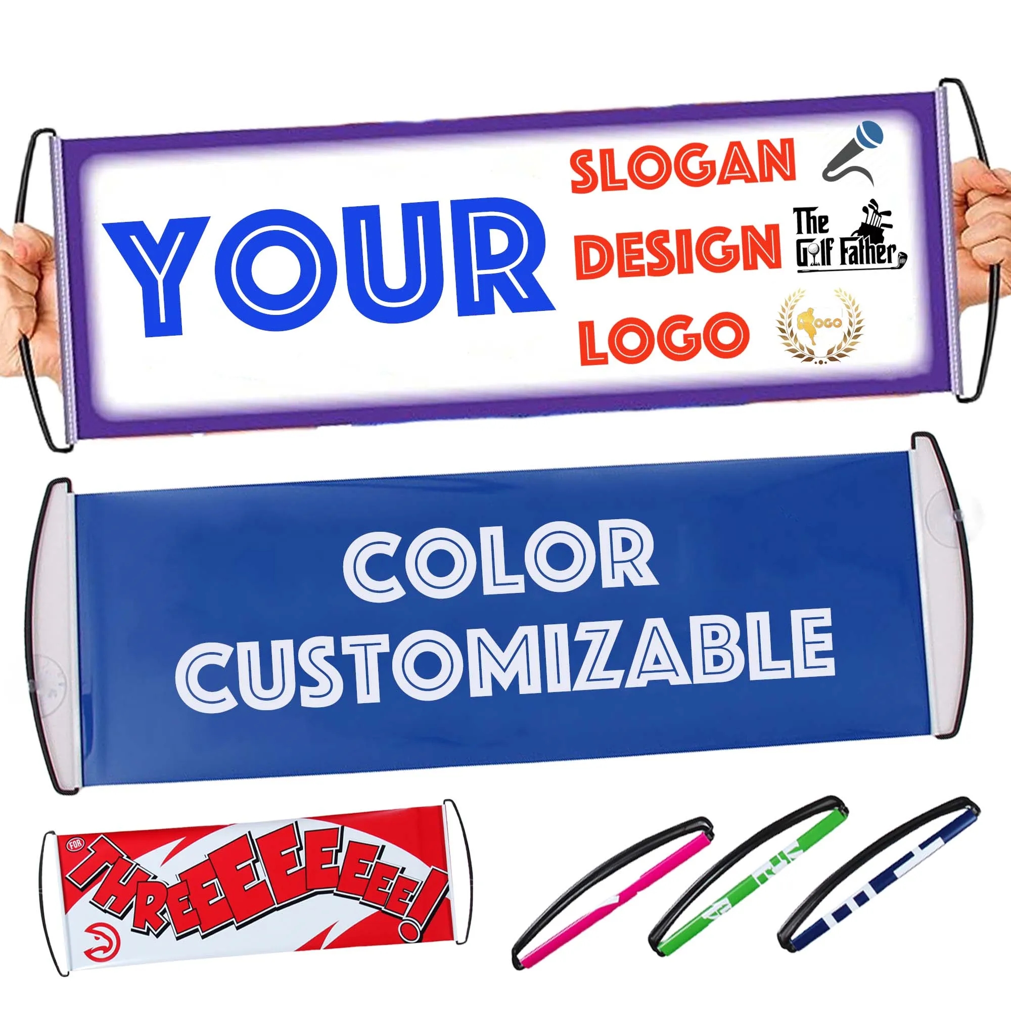 Custom Pull-up Flag Cheerleader Rally Banner 4