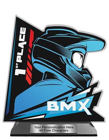 BMX Custom Shape Acrylic: 12 x 11.5" shape, Wood b 1