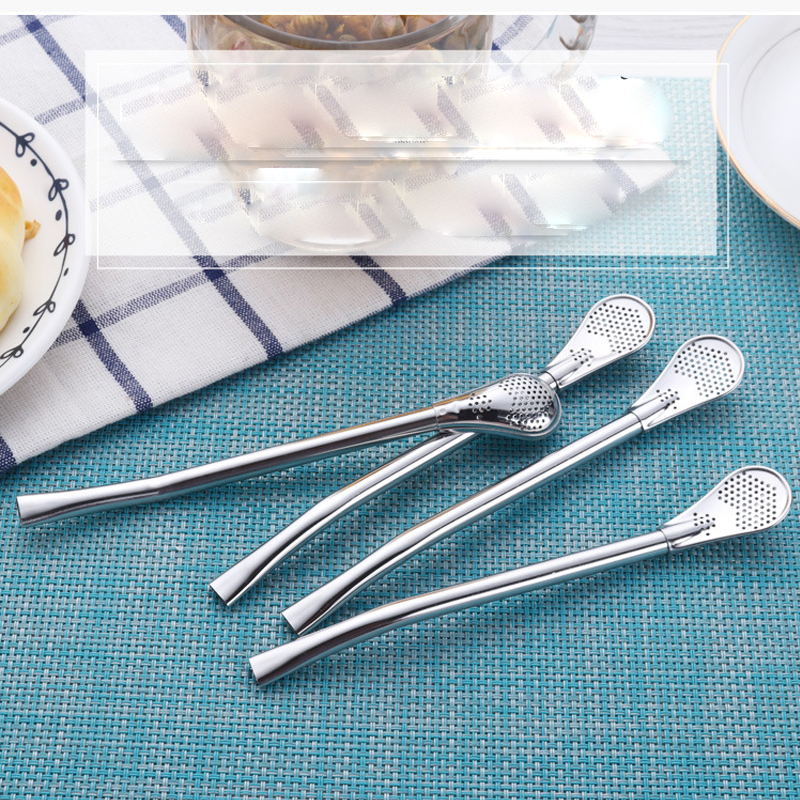 Stainless Steel Straw Stirring Spoon 1
