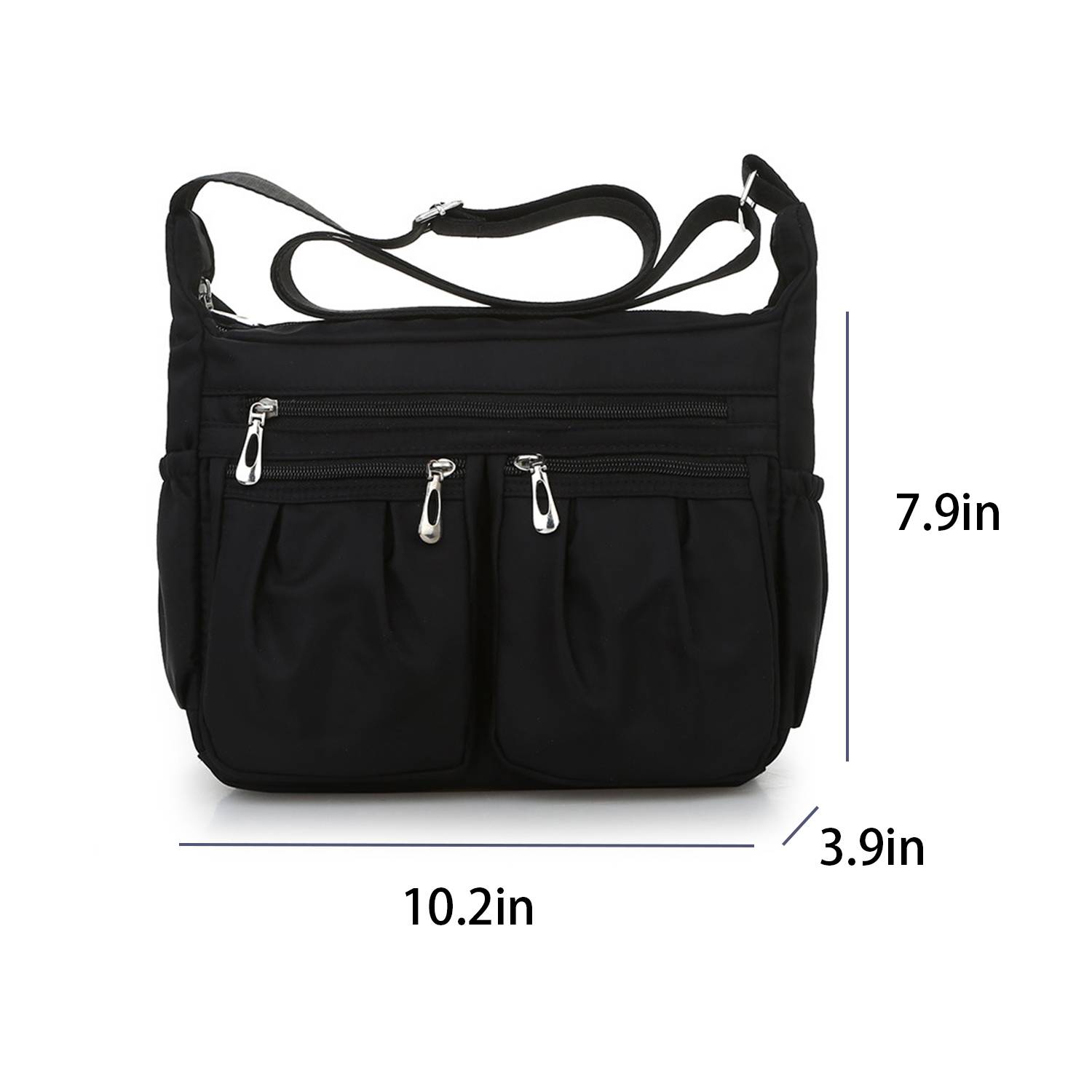 Oxford Cloth Crossbody Bag Multi-compartment Lightweight 2