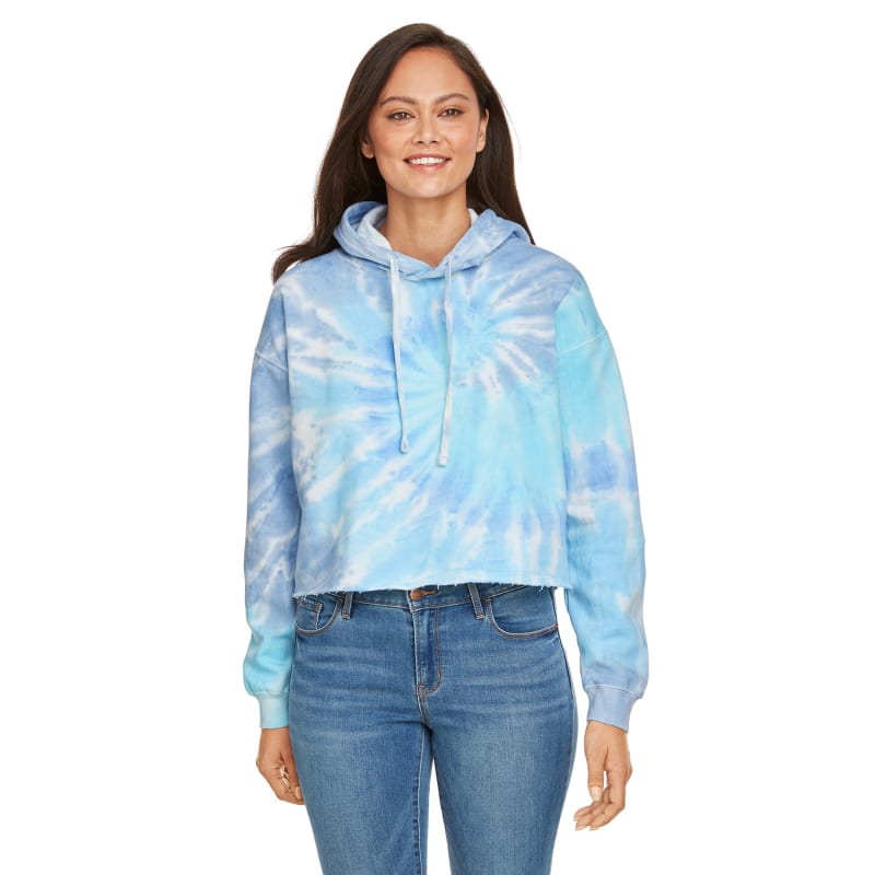 Tie-Dye Ladies' Cropped Hooded Sweatshirt 3