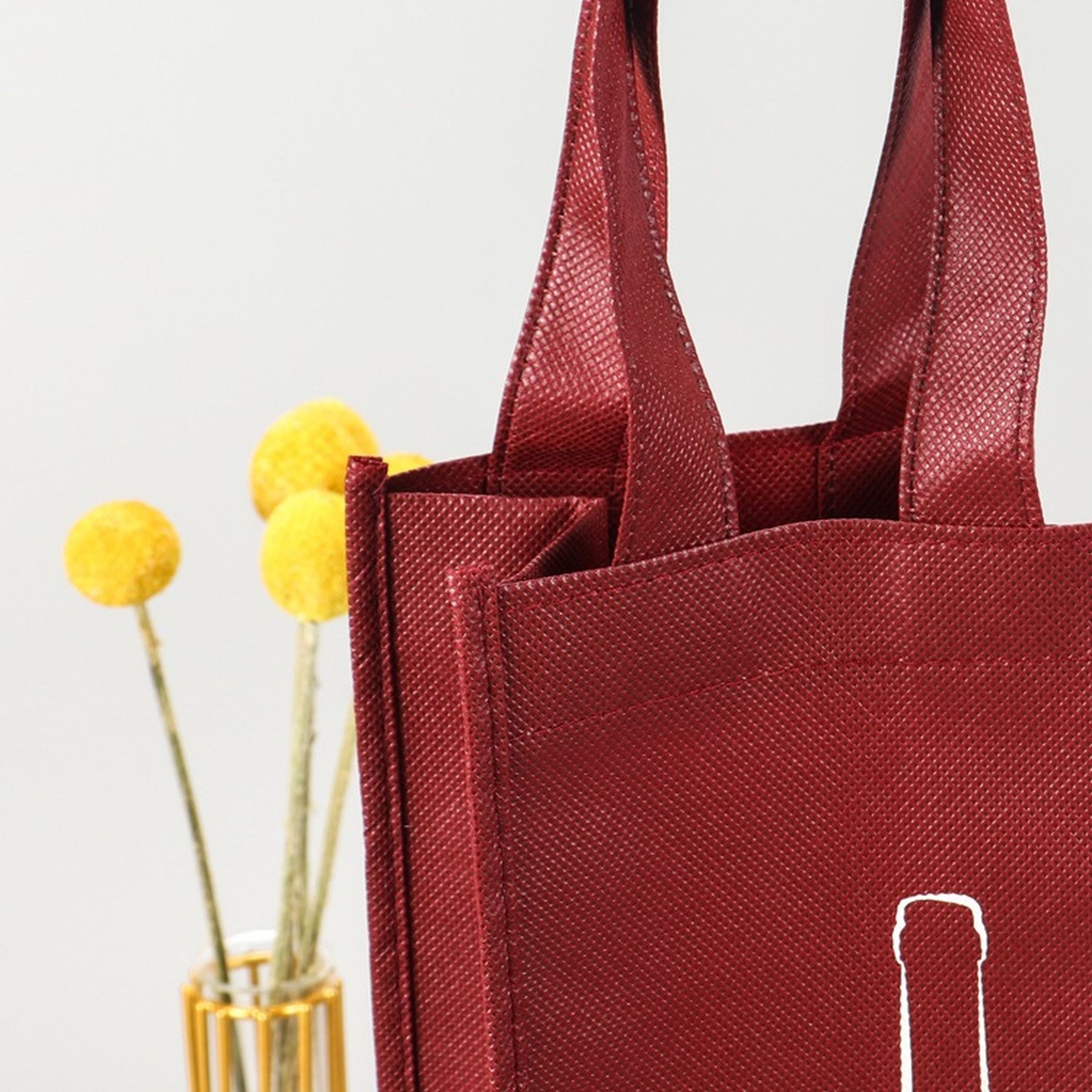 Reusable Non-Woven Wine Bag With Handles 5