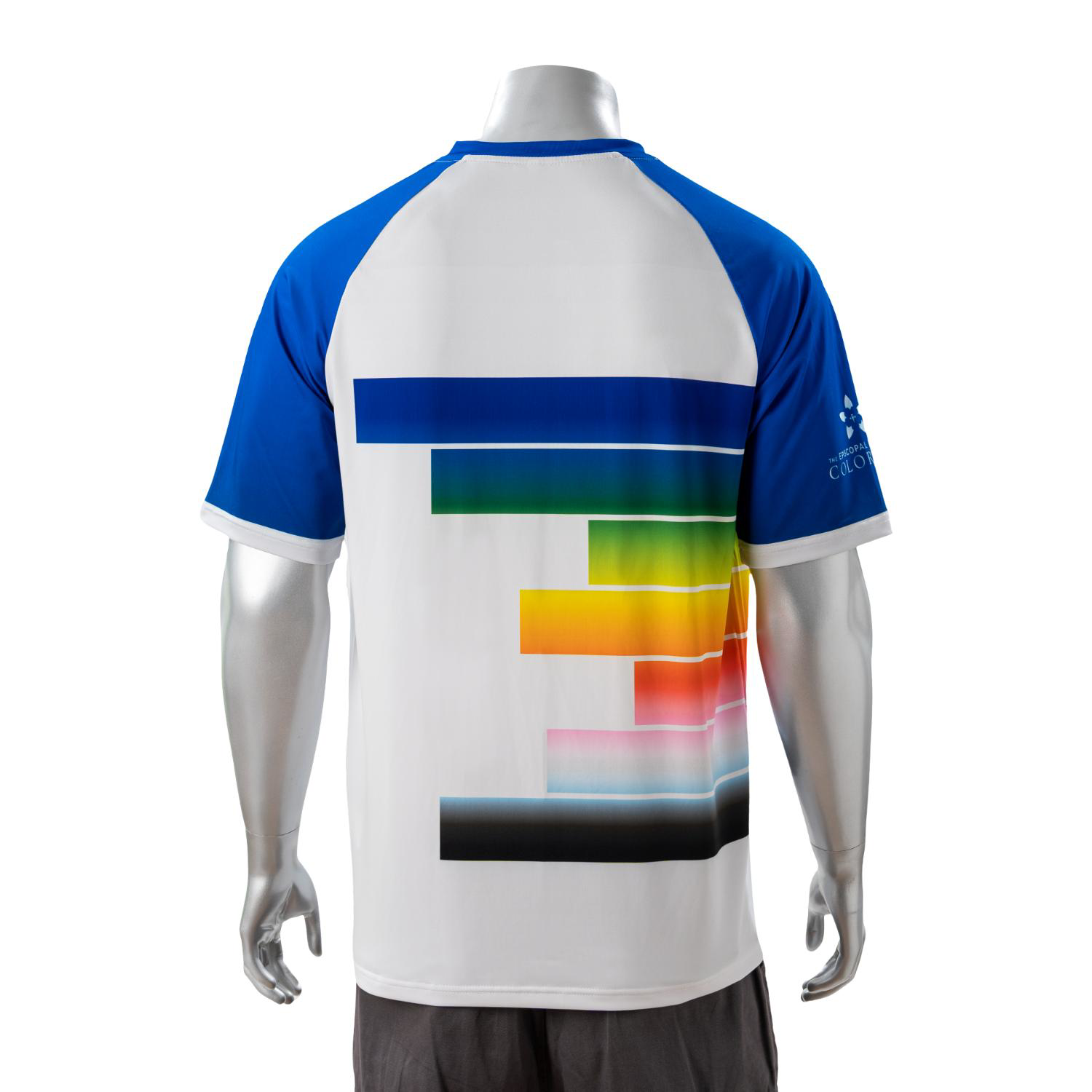 75D Milk Silk Fluorescent Digital Print Men's Raglan V-Neck T-Shirt - 5.3 oz 4