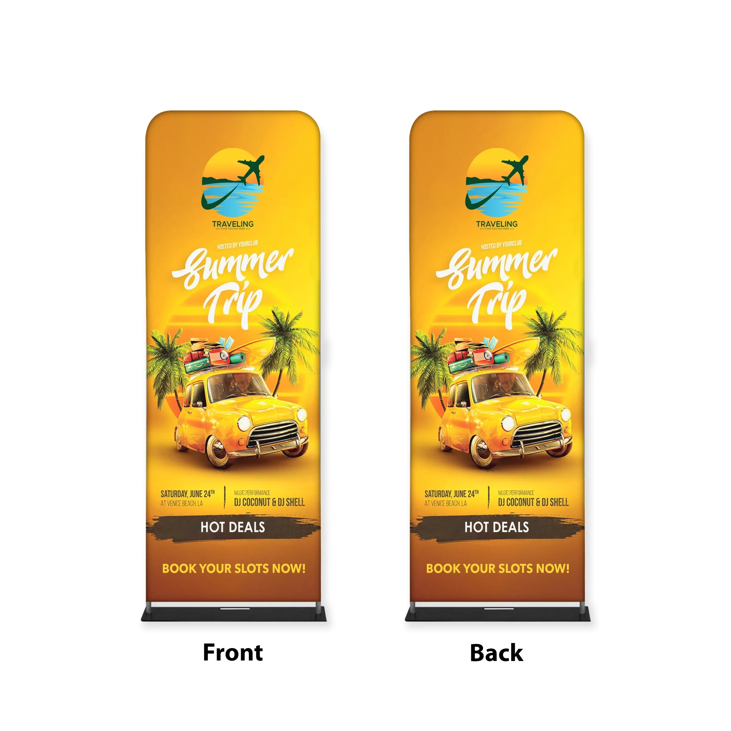 Tube Banner, Double Sided Digitally Printed - 6'x2' 6