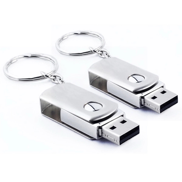 Metal Swivel USB Flash Disk with Keyring 4