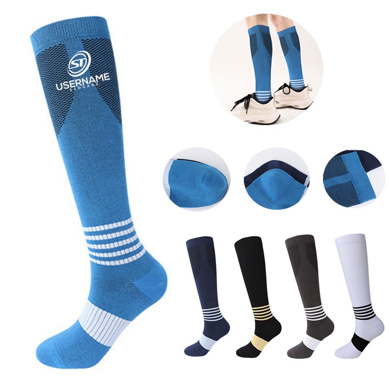 Men Breathable Nylon Running Compression Socks 2