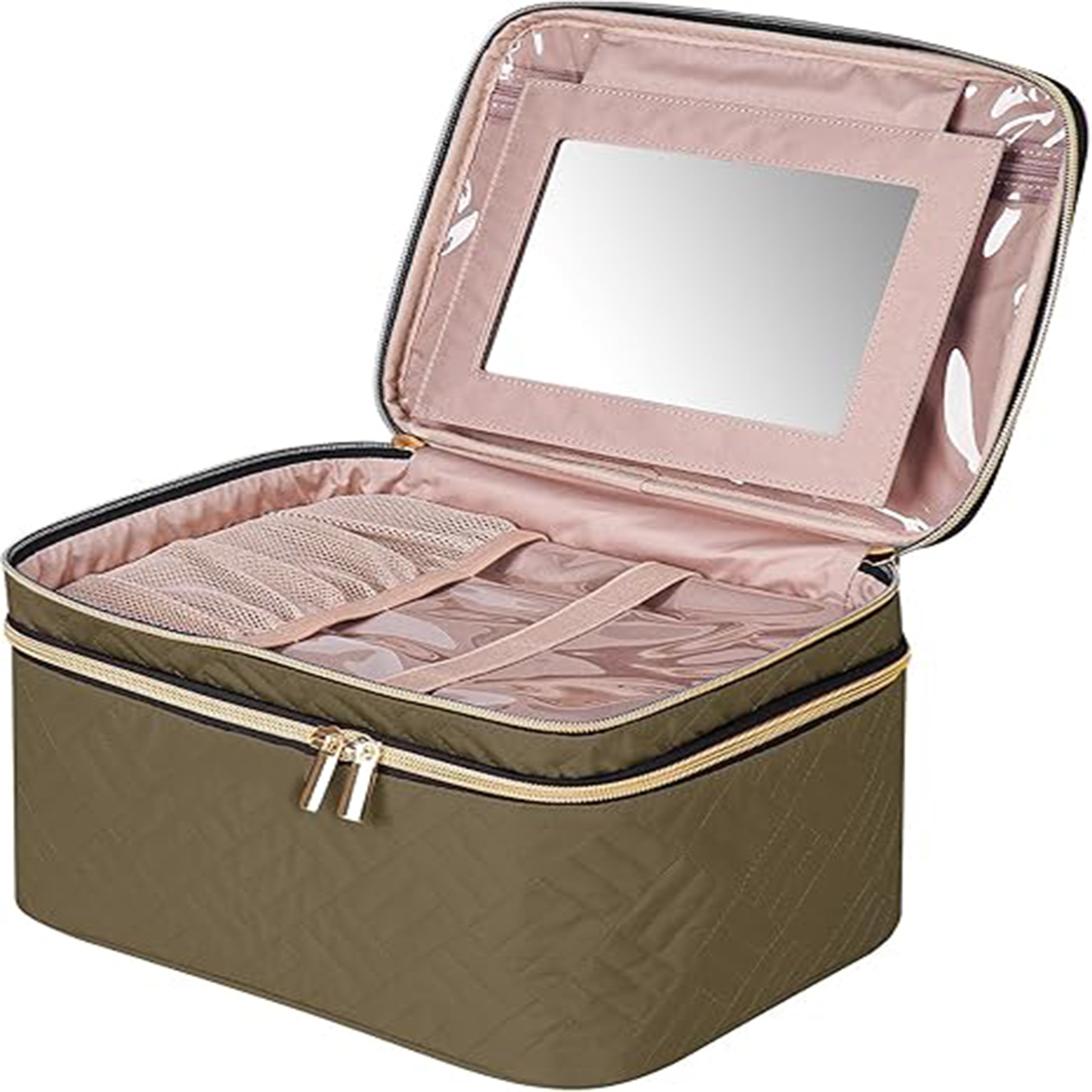 Double Layer Travel Makeup Bag Women 2