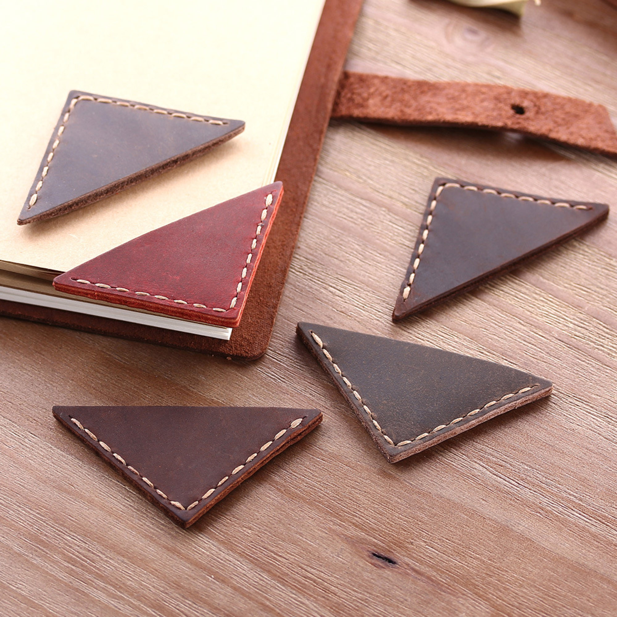 Genuine Leather Triangle Book Marks 5