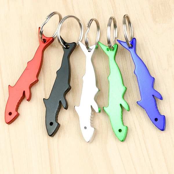Aluminum Shark Shaped Bottler Opener Keychains 4