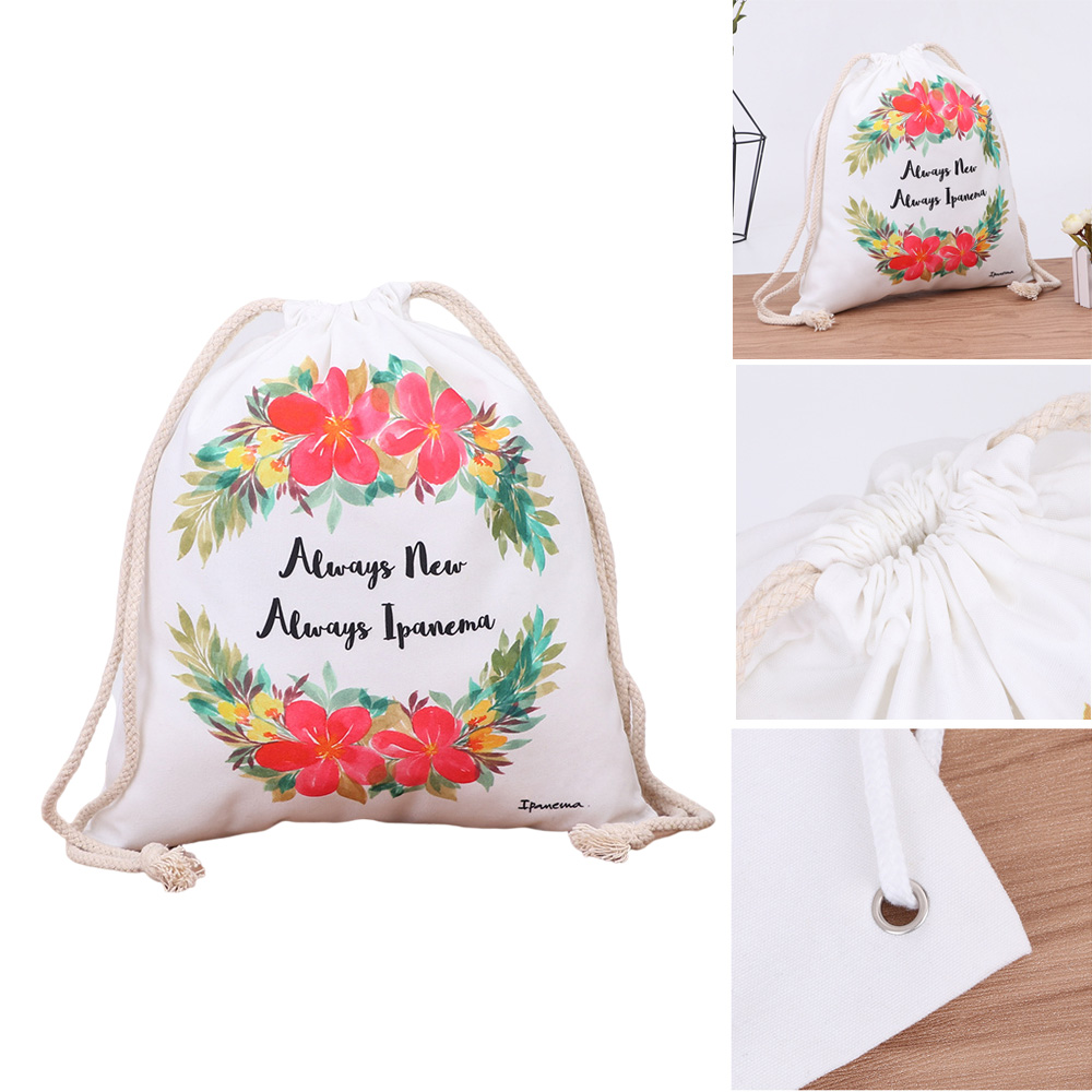 Polyester-Cotton Drawstring Tote Bag 4