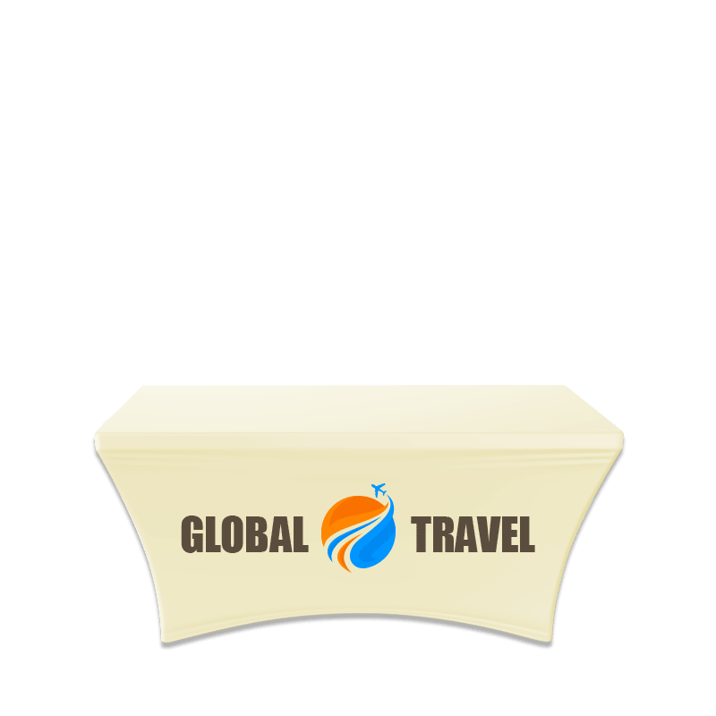 8FT Stretch Spandex Trade Show Table Cover - Full Color Imprint 2