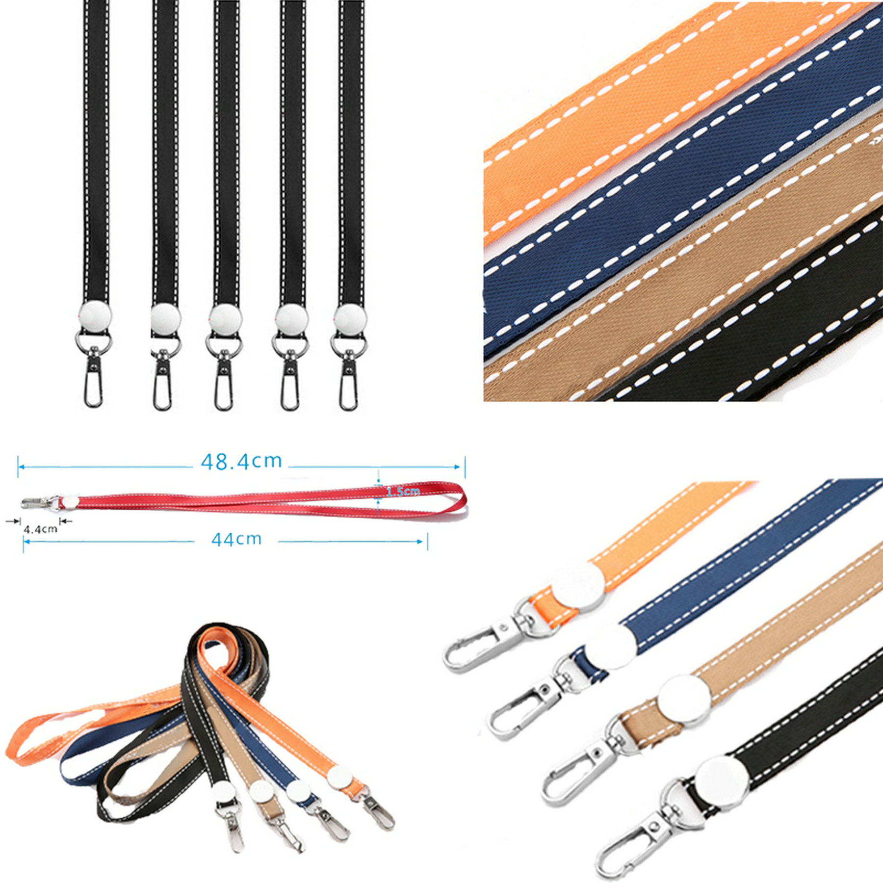 Polyester Dye Sublimated Lanyard With Round Buckle 1