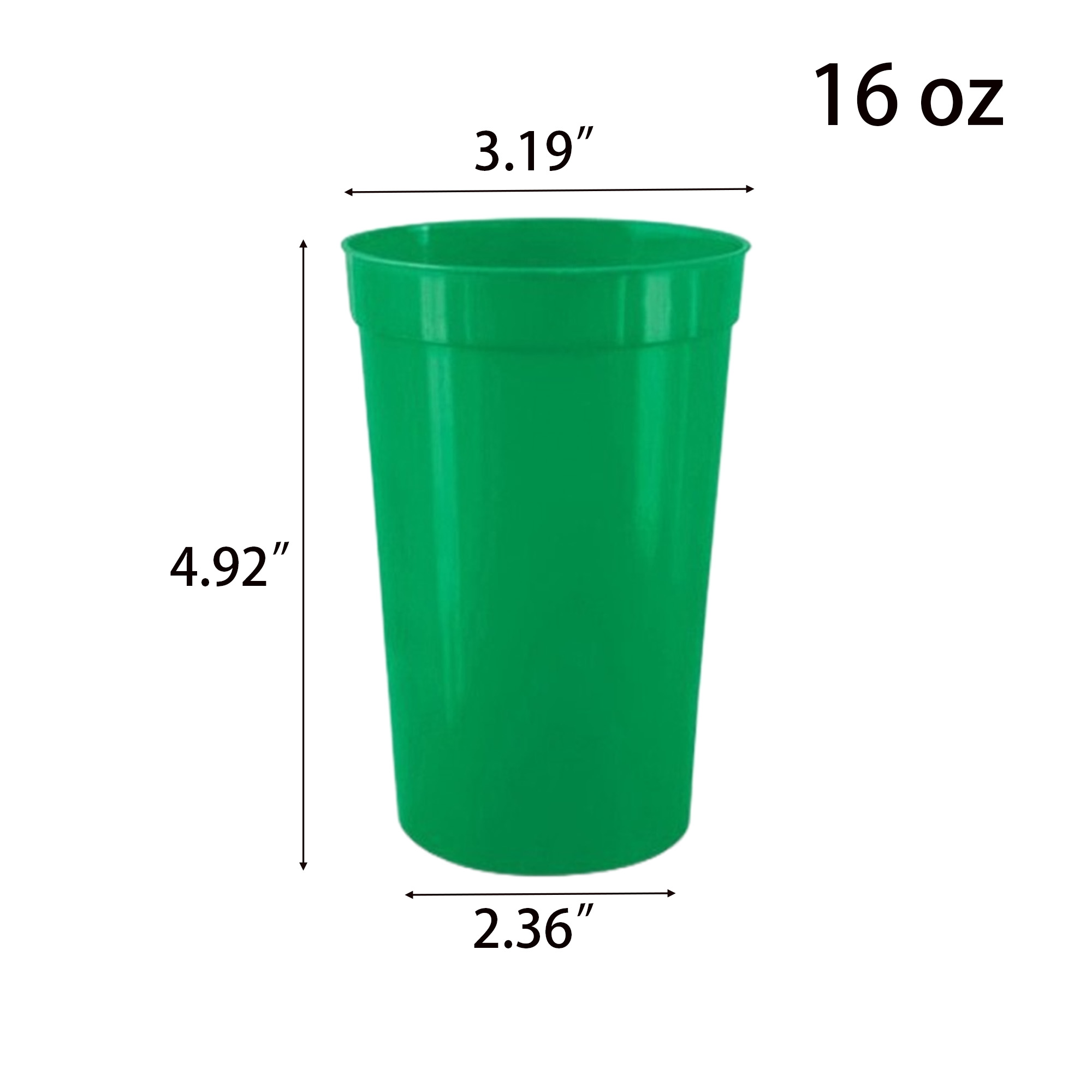 16 oz Reusable Plastic Multi-Color Stadium Cup 6