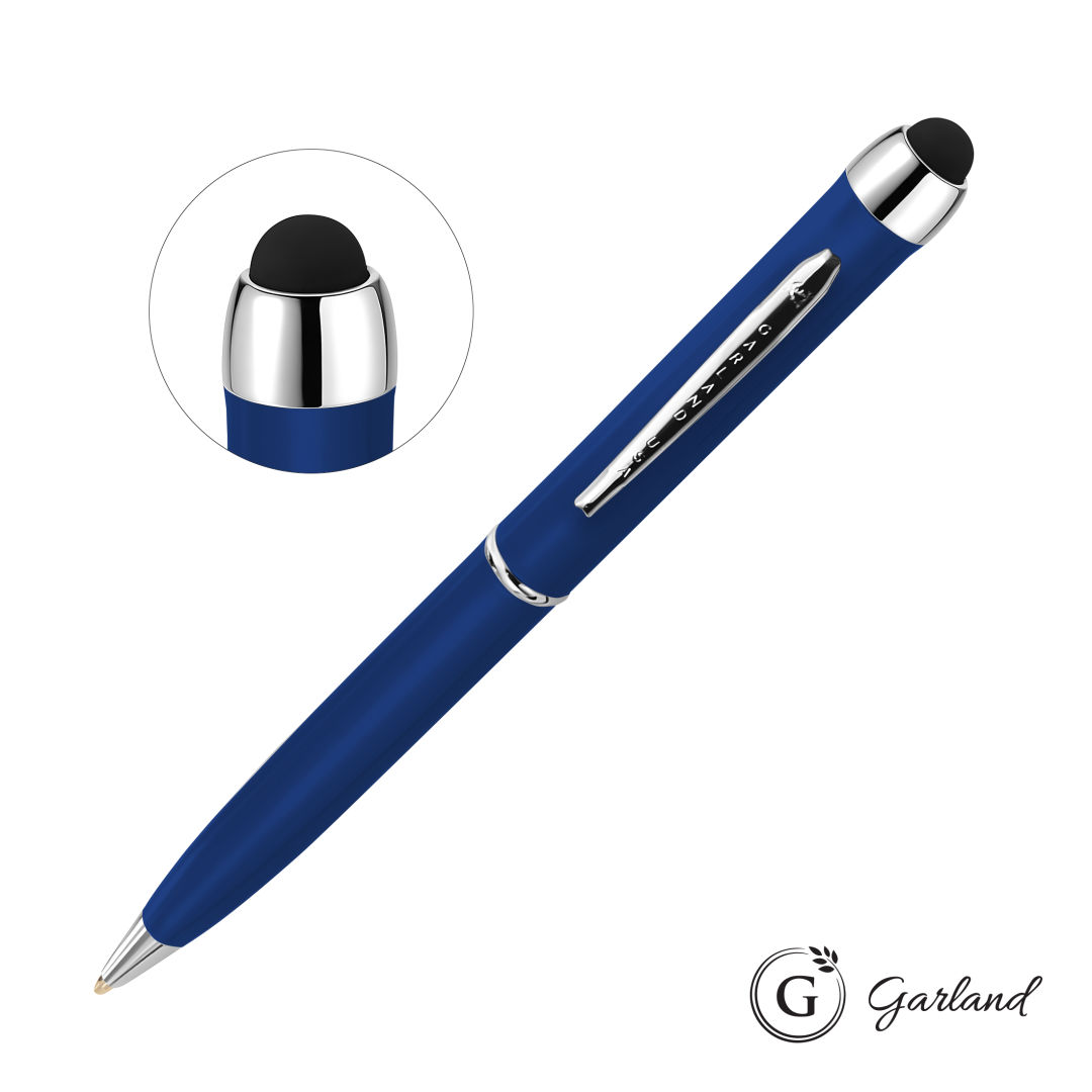 Garland® Stylus Matte Ballpoint Twist Pen - Chrome Accent 9
