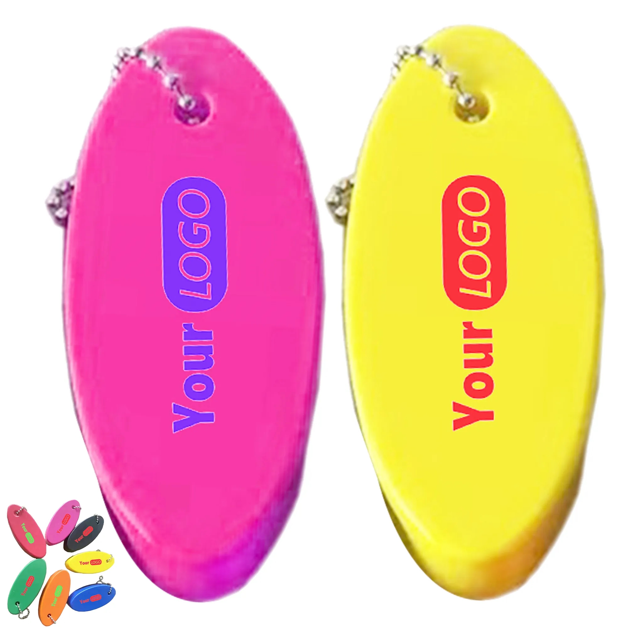 Oval Floating Keychain Made of PU 2