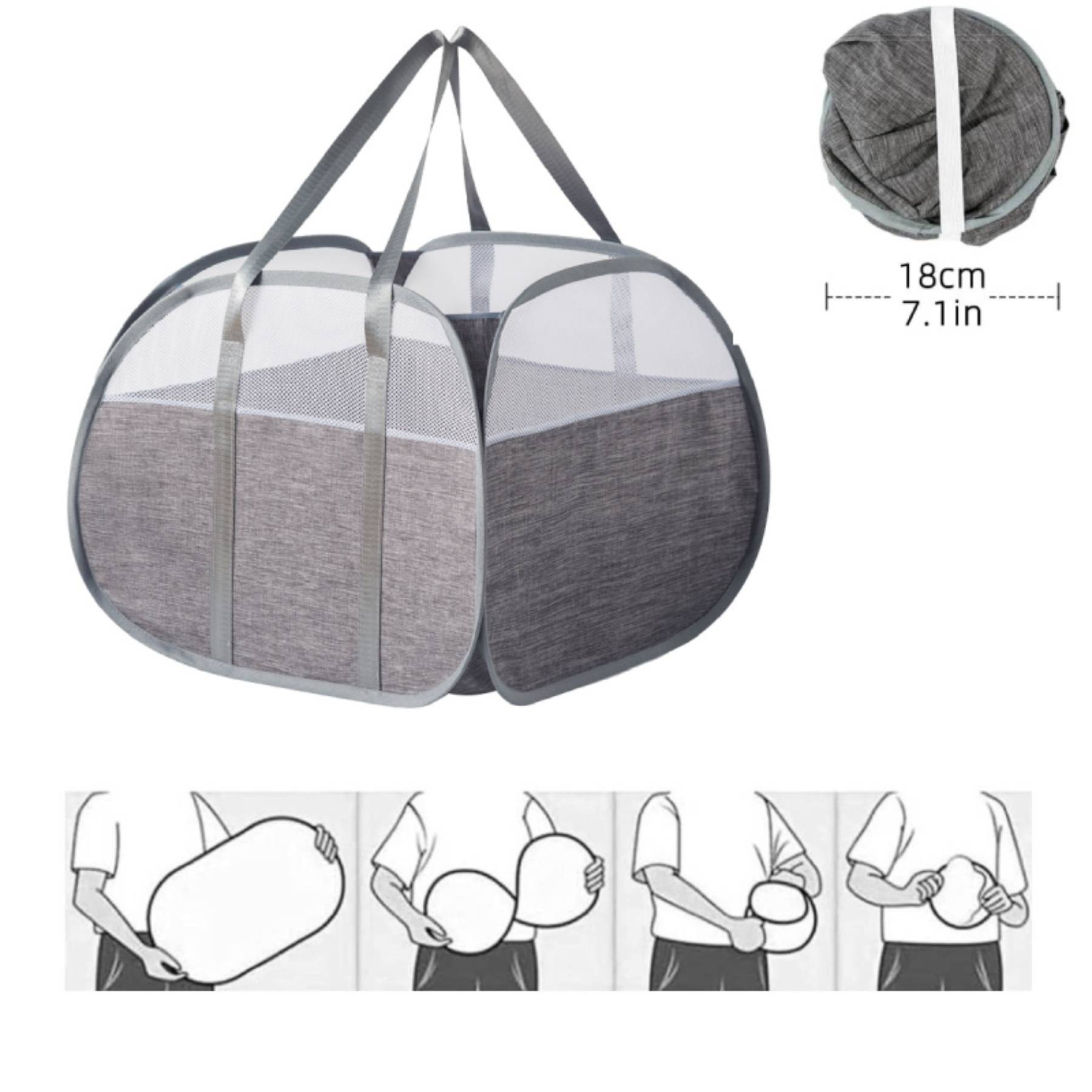 75L Pop Up Mesh Laundry Bucket 2
