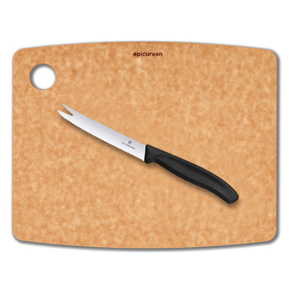Epicurean - Victorinox® USA Made Kitchen Cutting Board with Cheese Knife Combo Set