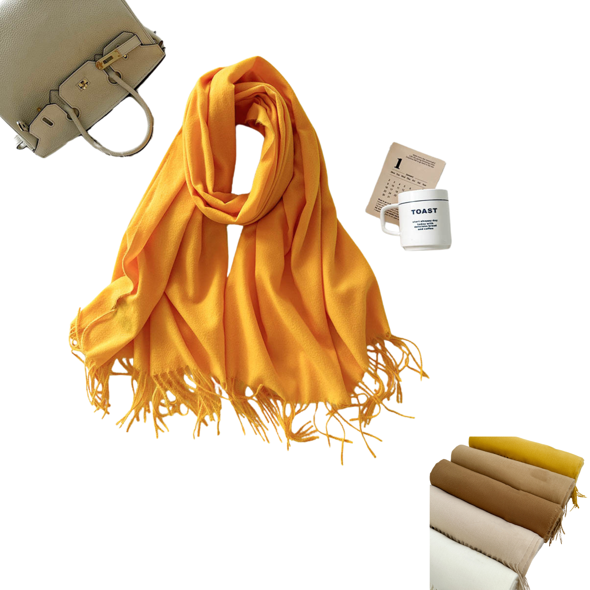 MOQ 50 Pieces of Cozy Faux Cashmere Scarves 1