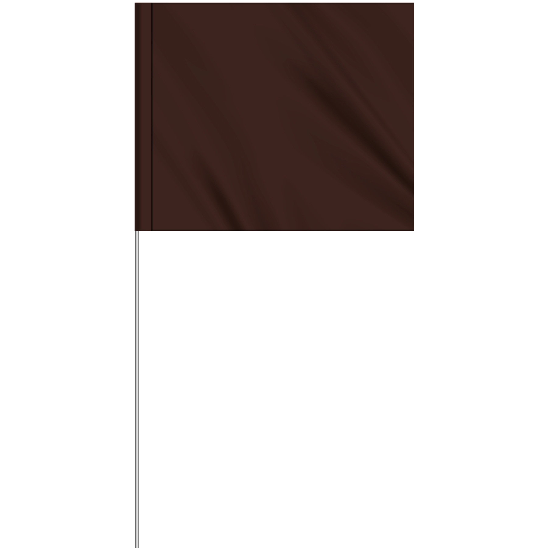 1-Color 5" x 6" Custom Vinyl Marking Flag w/ 27" Plastic Staff 30