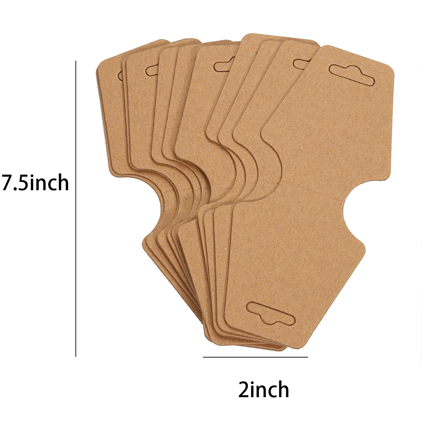 50-Pack Foldable Kraft Paper Necklace Display Cards 3