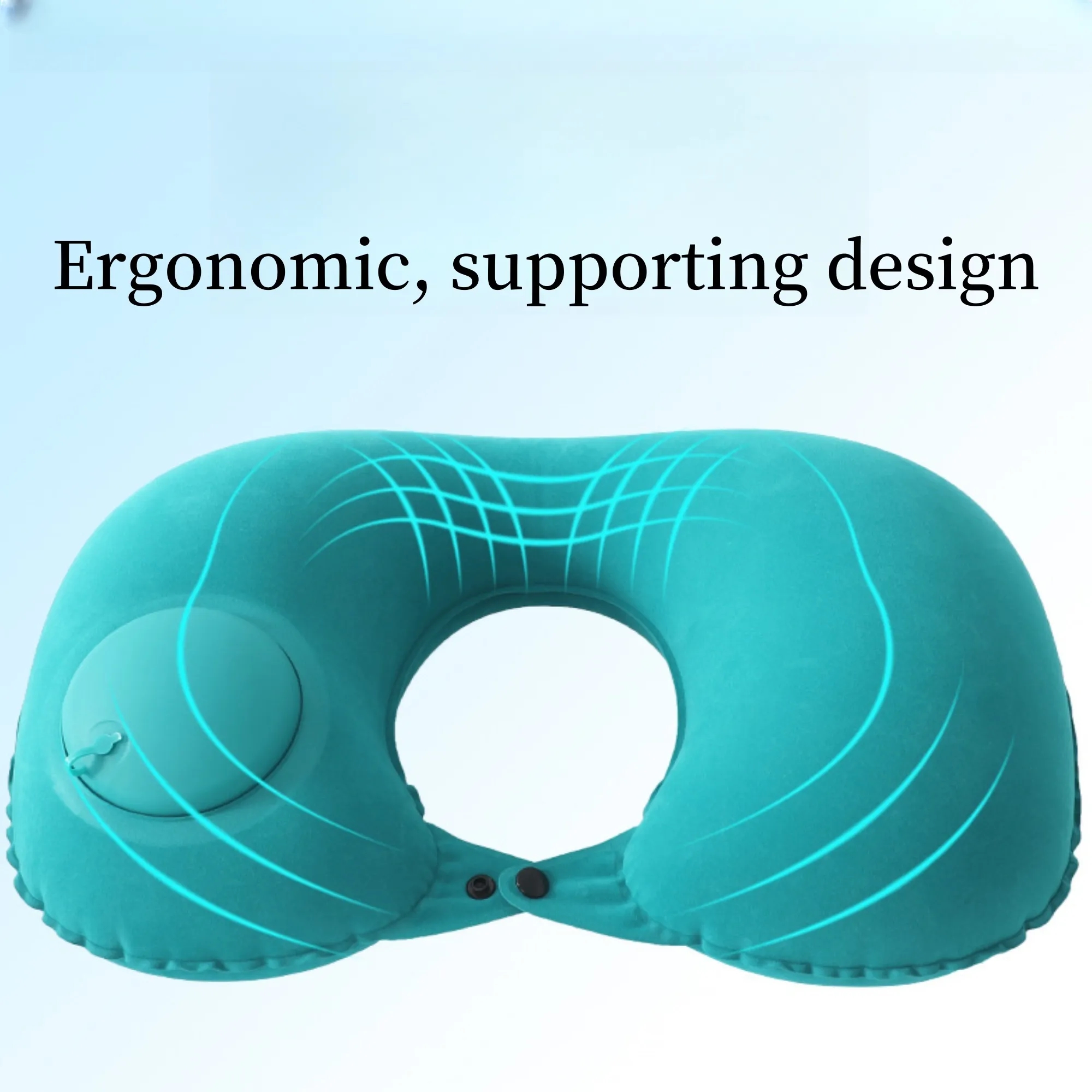 Soft Flocked Quick Inflate U-Shaped Event Pillow 4
