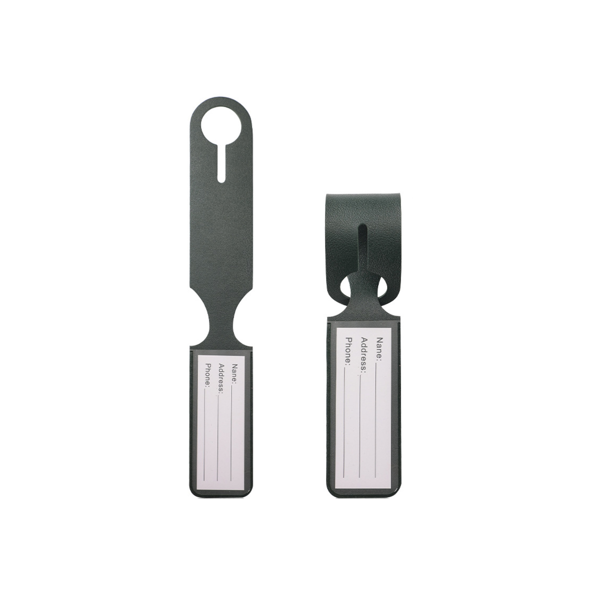 Pu Leather Privacy Luggage Tag With Buckle Strap 4